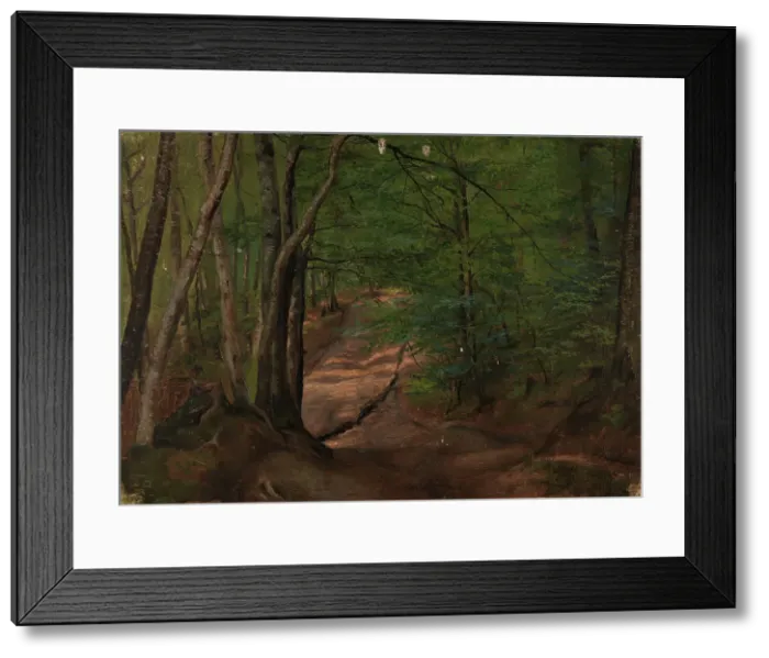 Framed Print : Road in the Forest, 1838. Creator: Adolph Tidemand Framed Print : Road in the Forest, 1838. Creator: Adolph Tidemand