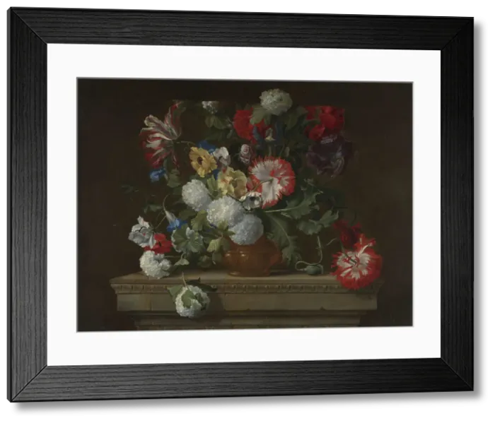Framed Print : Flowers; Flower-piece, between 1655 and 1699. Creator: Jean-Baptisite Monnoyer Framed Print : Flowers; Flower-piece, between 1655 and 1699. Creator: Jean-Baptisite Monnoyer