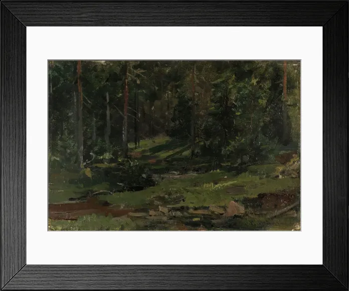 Framed Print : Wooded Landscape, probably 1891. Creator: Gerhard Munthe Framed Print : Wooded Landscape, probably 1891. Creator: Gerhard Munthe