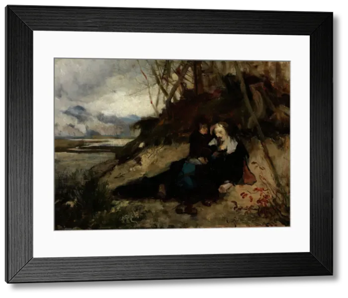 Framed Print : The Death of Corfitz Ulfeldt, 1874. Creator: Eilif Peterssen Framed Print : The Death of Corfitz Ulfeldt, 1874. Creator: Eilif Peterssen