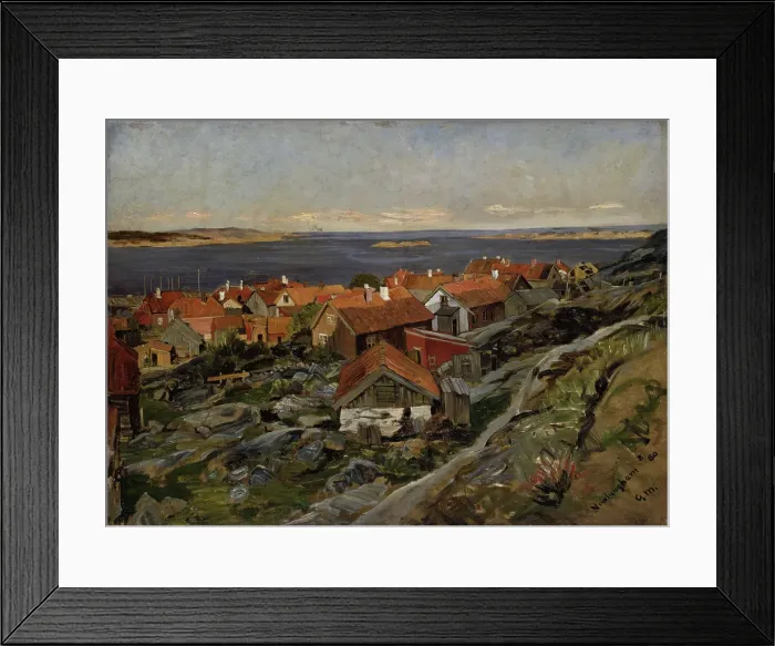 Framed Print : View of Nevlunghavn, 1880. Creator: Gerhard Munthe Framed Print : View of Nevlunghavn, 1880. Creator: Gerhard Munthe