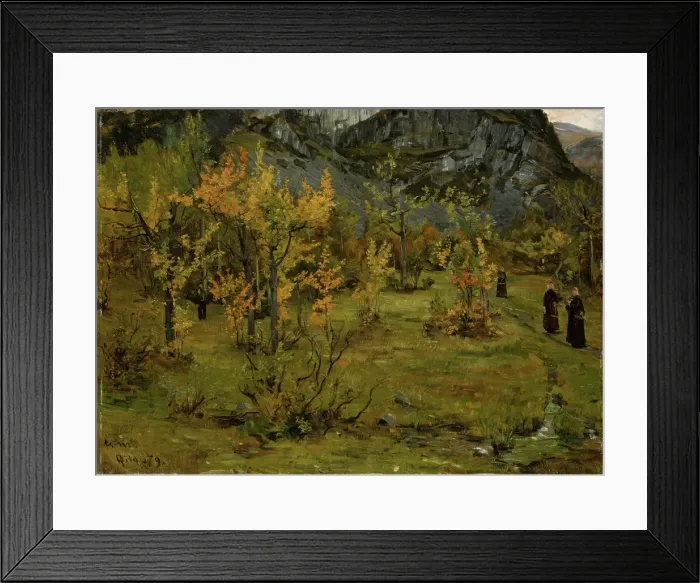 Framed Print : Autumn Landscape, Oylo, 1879. Creator: Gerhard Munthe Framed Print : Autumn Landscape, Oylo, 1879. Creator: Gerhard Munthe