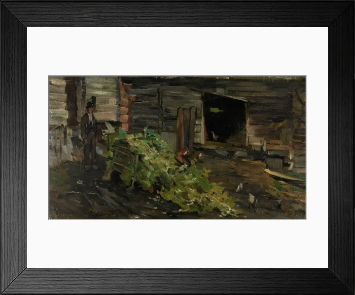 Framed Print : The Sledge, 1879. Creator: Gerhard Munthe Framed Print : The Sledge, 1879. Creator: Gerhard Munthe