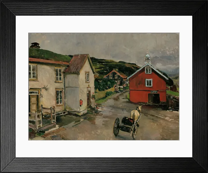 Framed Print : The Courtyard at Kongsvoll, probably 1895. Creator: Gerhard Munthe Framed Print : The Courtyard at Kongsvoll, probably 1895. Creator: Gerhard Munthe