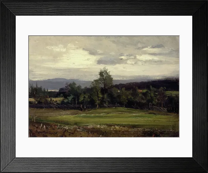 Framed Print : Fields at Hedmark in Summer, 1875. Creator: Gerhard Munthe Framed Print : Fields at Hedmark in Summer, 1875. Creator: Gerhard Munthe