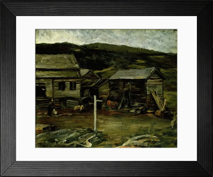 Framed Print : Autumn Evening at the Farm, Oylo, probably 1879. Creator: Gerhard Munthe Framed Print : Autumn Evening at the Farm, Oylo, probably 1879. Creator: Gerhard Munthe