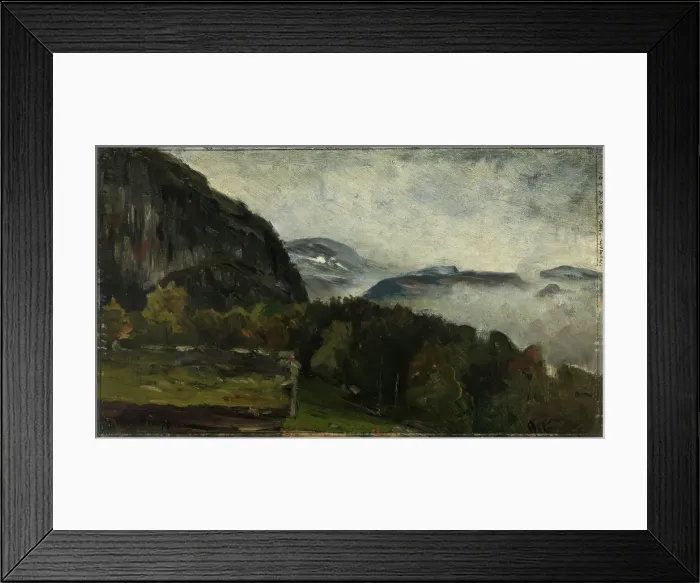 Framed Print : Landscape at Oylo in Mist, 1879. Creator: Gerhard Munthe Framed Print : Landscape at Oylo in Mist, 1879. Creator: Gerhard Munthe