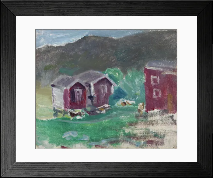 Framed Print : Sketch of the Farm Ase in Telemark, 1893. Creator: Halfdan Egedius Framed Print : Sketch of the Farm Ase in Telemark, 1893. Creator: Halfdan Egedius