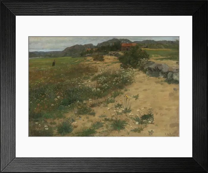 Framed Print : Landscape at Ogna, Jaeren, 1878. Creator: Kitty Lange Kielland Framed Print : Landscape at Ogna, Jaeren, 1878. Creator: Kitty Lange Kielland
