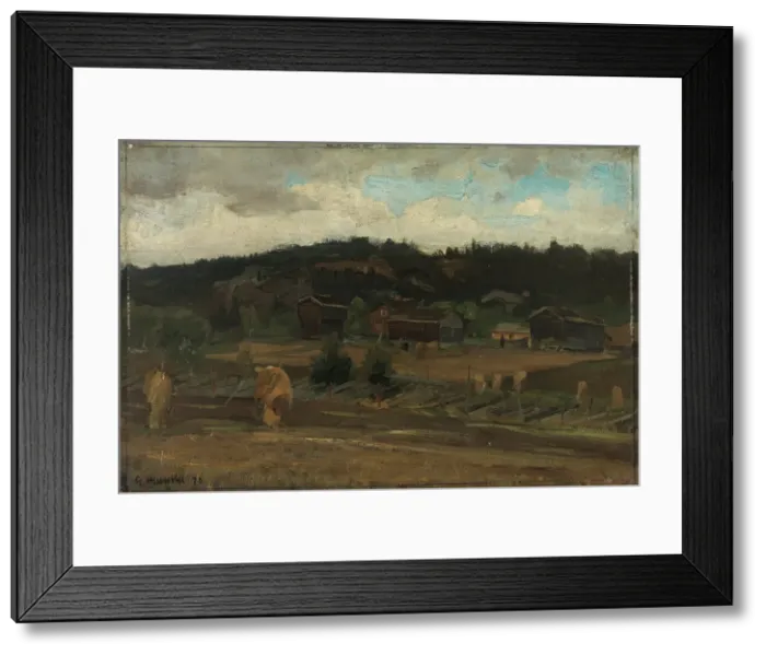 Framed Print : Sheaves of Grain, 1876. Creator: Gerhard Munthe Framed Print : Sheaves of Grain, 1876. Creator: Gerhard Munthe