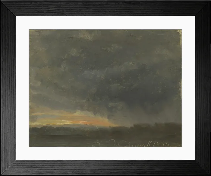 Framed Print : Storm Clouds with Rain, 1833. Creator: Johan Christian Dahl Framed Print : Storm Clouds with Rain, 1833. Creator: Johan Christian Dahl