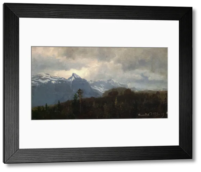 Framed Print : From Hemsedal, 1849. Creator: Hans Gude Framed Print : From Hemsedal, 1849. Creator: Hans Gude