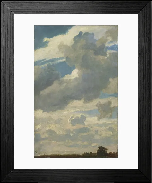 Framed Print : Air Study, 1873. Creator: Hans Gude Framed Print : Air Study, 1873. Creator: Hans Gude