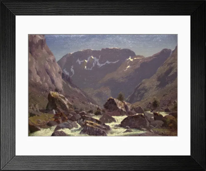 Framed Print : Landscape Study from Simedalen, 1849. Creator: Bernt Lund Framed Print : Landscape Study from Simedalen, 1849. Creator: Bernt Lund