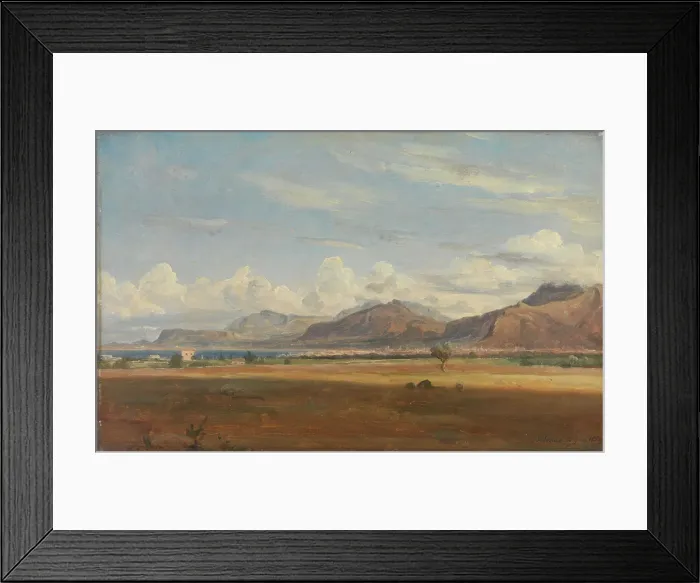 Framed Print : View of Palermo, 1833. Creator: Thomas Fearnley Framed Print : View of Palermo, 1833. Creator: Thomas Fearnley