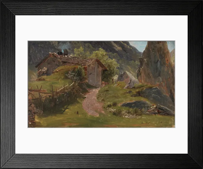 Framed Print : From Oberhasli in Switzerland, 1835. Creator: Thomas Fearnley Framed Print : From Oberhasli in Switzerland, 1835. Creator: Thomas Fearnley