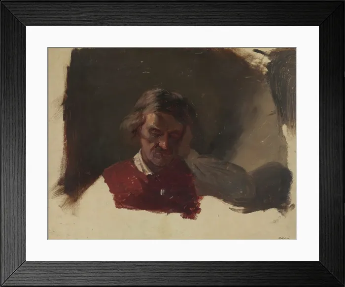 Framed Print : Farmer. Study for Low Church Devotion, probably 1847. Creator: Adolph Tidemand Framed Print : Farmer. Study for Low Church Devotion, probably 1847. Creator: Adolph Tidemand