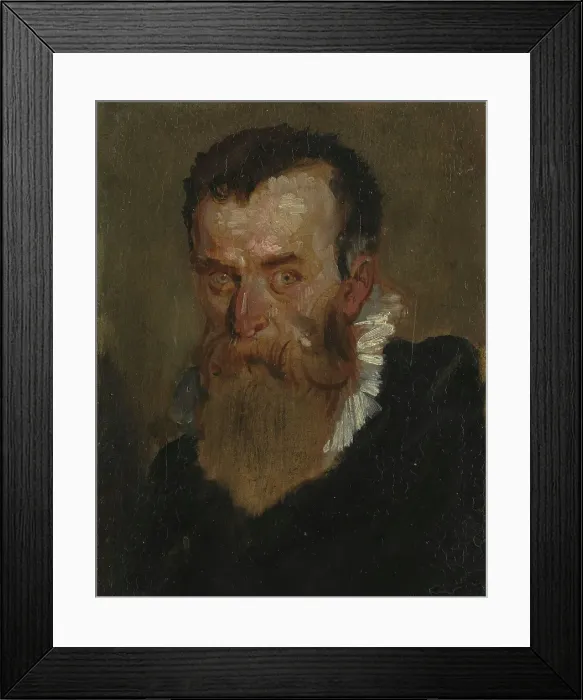 Framed Print : Portrait study, Undated. Creator: Franz von Lenbach Framed Print : Portrait study, Undated. Creator: Franz von Lenbach