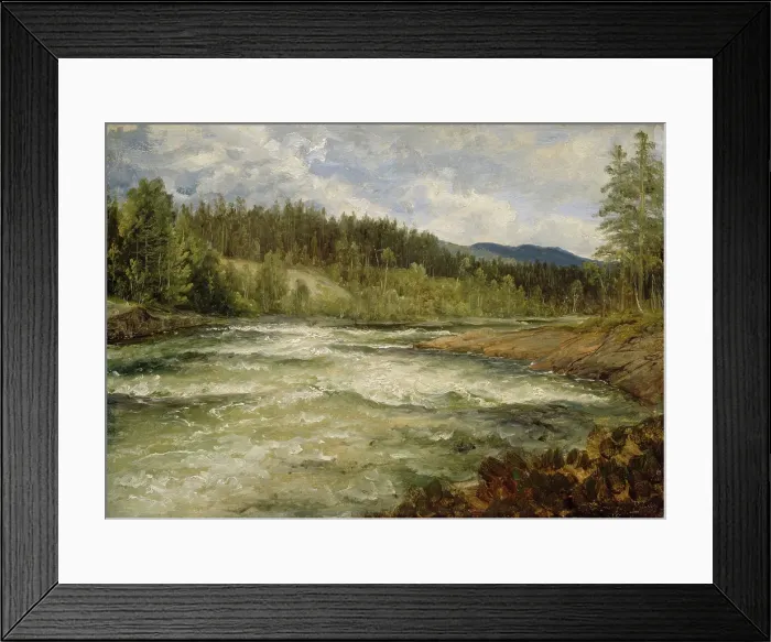 Framed Print : The Labro Falls, 1836. Creator: Thomas Fearnley Framed Print : The Labro Falls, 1836. Creator: Thomas Fearnley