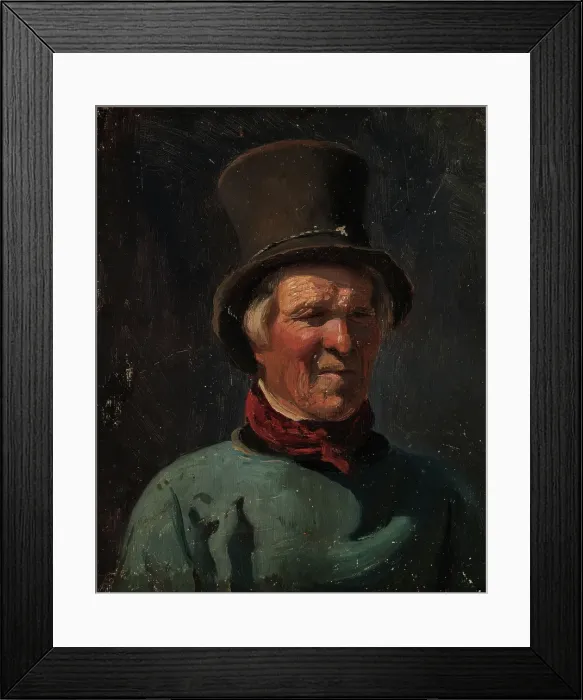 Framed Print : Man with Hat, c1834-1876. Creator: Adolph Tidemand Framed Print : Man with Hat, c1834-1876. Creator: Adolph Tidemand