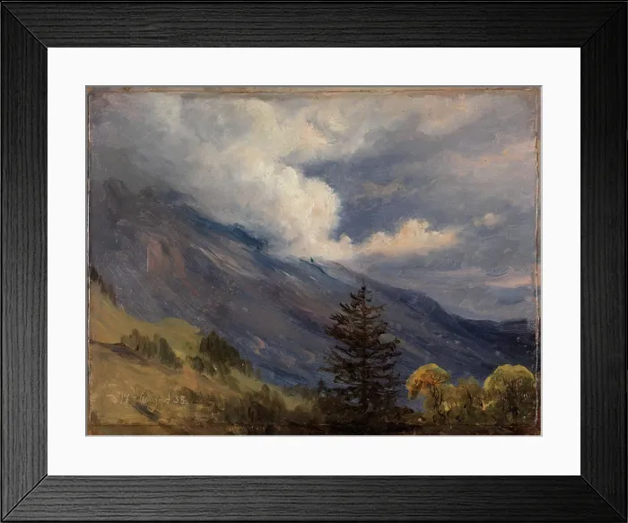Framed Print : View from Grindelwald in Switzerland, 1835. Creator: Thomas Fearnley Framed Print : View from Grindelwald in Switzerland, 1835. Creator: Thomas Fearnley