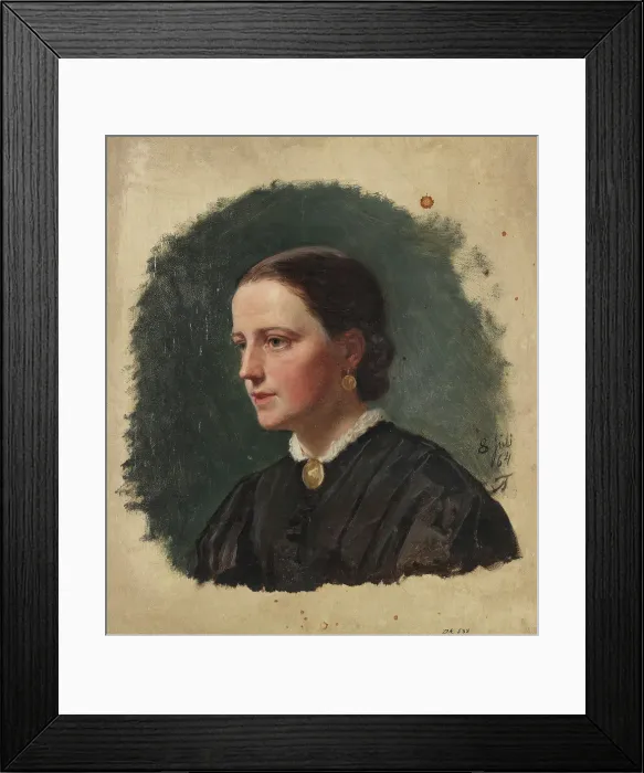 Framed Print : Portrait of Mrs. Duus, 1864. Creator: Adolph Tidemand Framed Print : Portrait of Mrs. Duus, 1864. Creator: Adolph Tidemand