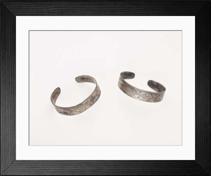 Framed Print : Pair of bracelets, 1860-1900. Creator: Unknown Framed Print : Pair of bracelets, 1860-1900. Creator: Unknown