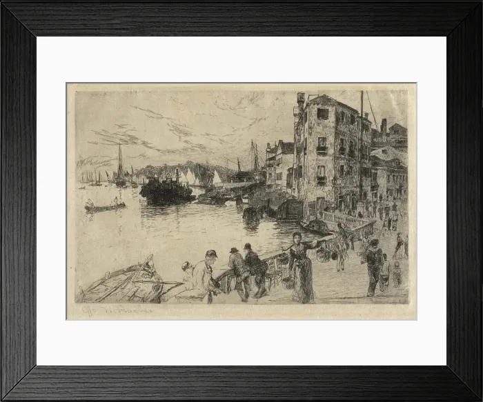 Framed Print : Castello Quarter, Riva, 1880-1882. Creator: Otto Henry Bacher Framed Print : Castello Quarter, Riva, 1880-1882. Creator: Otto Henry Bacher