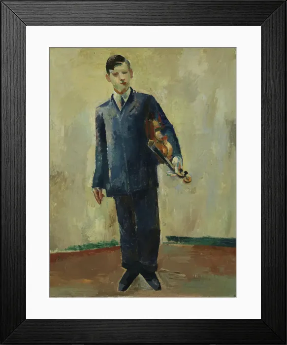 Framed Print : The Violinist, 1927. Creator: Bjarne Ness Framed Print : The Violinist, 1927. Creator: Bjarne Ness