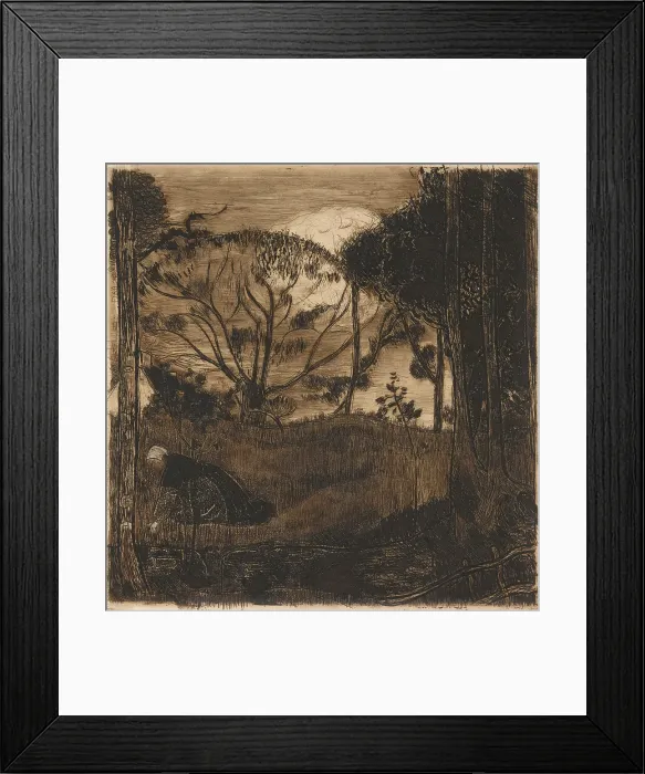 Framed Print : Le Soir (Evening) or La Glaneuse (The Gleaner), 1893-1894. Creator: Armand Seguin Framed Print : Le Soir (Evening) or La Glaneuse (The Gleaner), 1893-1894. Creator: Armand Seguin