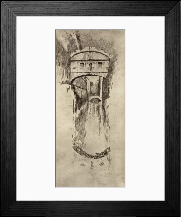 Framed Print : Ponto Sospiri, 1881. Creator: Otto Henry Bacher Framed Print : Ponto Sospiri, 1881. Creator: Otto Henry Bacher