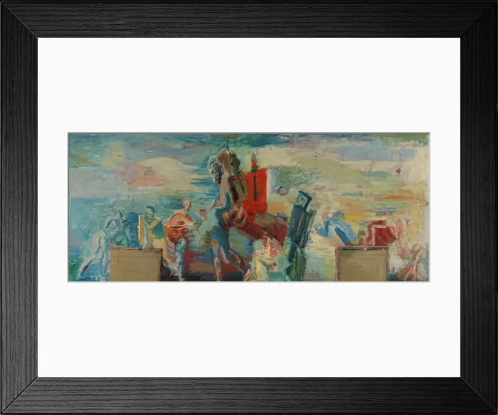 Framed Print : The Victor; Sketch for decoration for Ostensjo school in Oslo, probably 1926-1927. Creator: Bjarne Ness Framed Print : The Victor; Sketch for decoration for Ostensjo school in Oslo, probably 1926-1927. Creator: Bjarne Ness