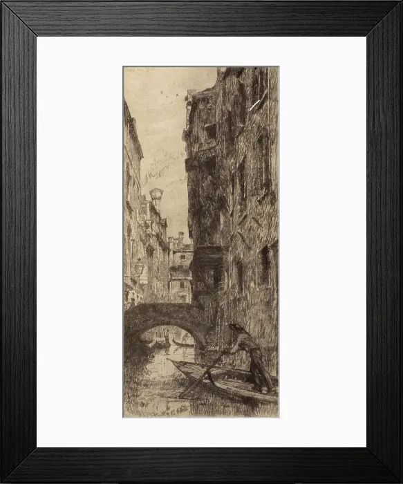 Framed Print : Ponte del Pistor, 1880. Creator: Otto Henry Bacher Framed Print : Ponte del Pistor, 1880. Creator: Otto Henry Bacher