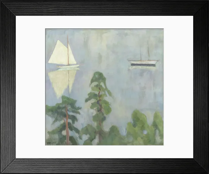 Framed Print : Mirroring, 1915. Creator: Erik Werenskiold Framed Print : Mirroring, 1915. Creator: Erik Werenskiold