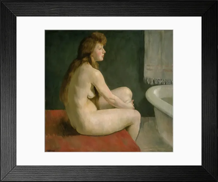 Framed Print : Female Nude, 1925. Creator: Erik Werenskiold Framed Print : Female Nude, 1925. Creator: Erik Werenskiold