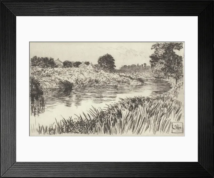Framed Print : On the Bronx, 1900. Creator: Otto Henry Bacher Framed Print : On the Bronx, 1900. Creator: Otto Henry Bacher