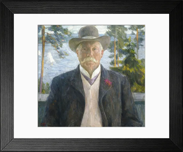 Framed Print : Portrait of the Composer Thorvald Lammers, probably 1906. Creator: Erik Werenskiold Framed Print : Portrait of the Composer Thorvald Lammers, probably 1906. Creator: Erik Werenskiold