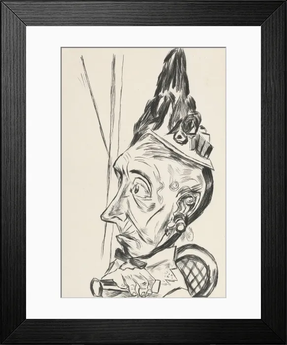 Framed Print : Old Woman with Bonnet (Alte Frau mit Kapothut), 1920. Creator: Max Beckmann Framed Print : Old Woman with Bonnet (Alte Frau mit Kapothut), 1920. Creator: Max Beckmann