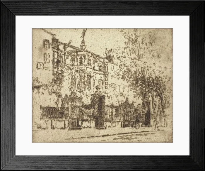 Framed Print : Rossetti's House, 1906. Creator: Joseph Pennell. Rossetti's House, 1906. Creator: Joseph Pennell