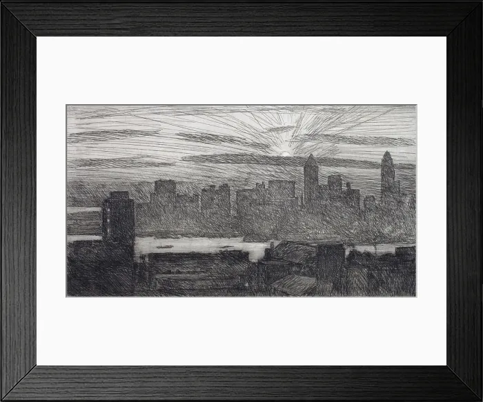 Framed Print : Manhattan, 1916. Creator: Frederick Childe Hassam Framed Print : Manhattan, 1916. Creator: Frederick Childe Hassam