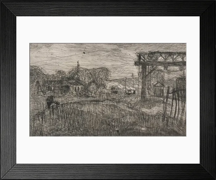 Framed Print : La Gare de Valmondois (The Valmondois Train Station), 1893. Creator: Armand Seguin Framed Print : La Gare de Valmondois (The Valmondois Train Station), 1893. Creator: Armand Seguin