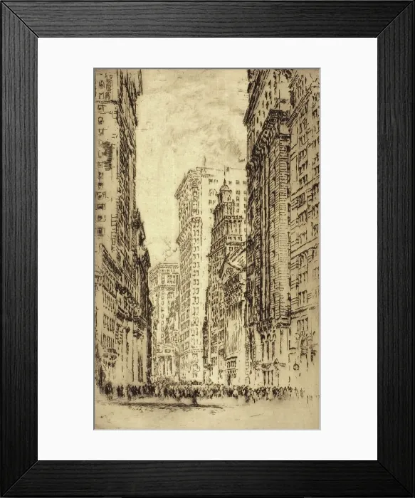 Framed Print : The Stock Exchange, New York, 1904. Creator: Joseph Pennell Framed Print : The Stock Exchange, New York, 1904. Creator: Joseph Pennell