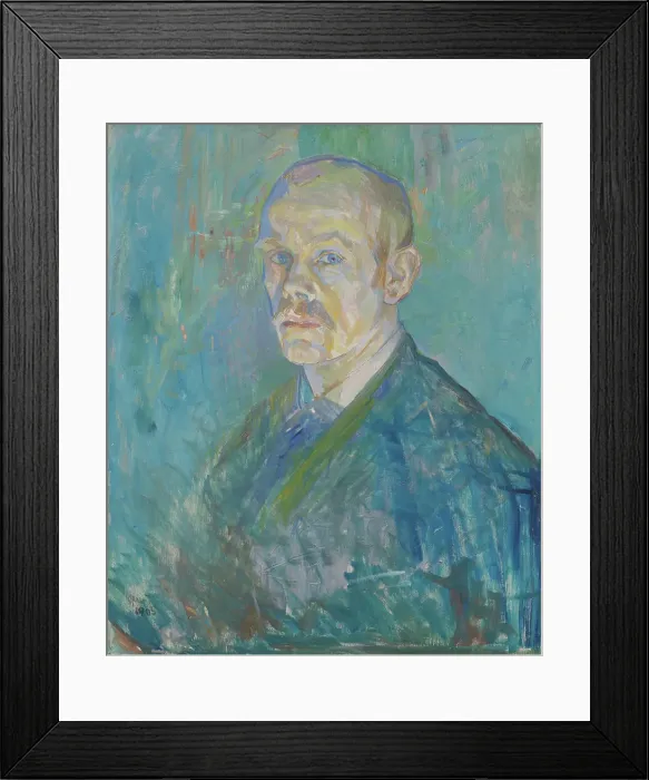 Framed Print : Self-Portrait, 1905. Creator: Oluf Wold-Torne Framed Print : Self-Portrait, 1905. Creator: Oluf Wold-Torne