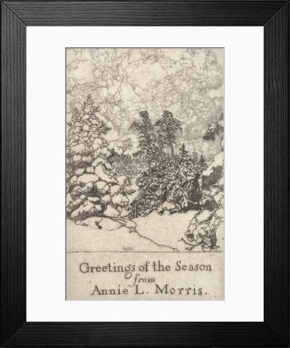 Framed Print : Greetings of the Season, Annie L. Morris, c1900-1925. Creator: Ernest Haskell Framed Print : Greetings of the Season, Annie L. Morris, c1900-1925. Creator: Ernest Haskell
