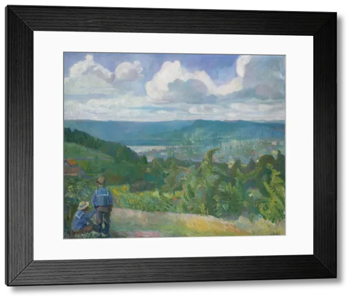 Framed Print : View of Kristianiadalen, 1910. Creator: Oluf Wold-Torne Framed Print : View of Kristianiadalen, 1910. Creator: Oluf Wold-Torne