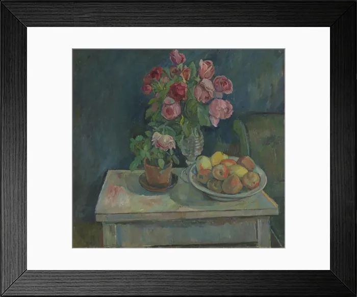 Framed Print : Apples and Roses, 1917. Creator: Oluf Wold-Torne Framed Print : Apples and Roses, 1917. Creator: Oluf Wold-Torne