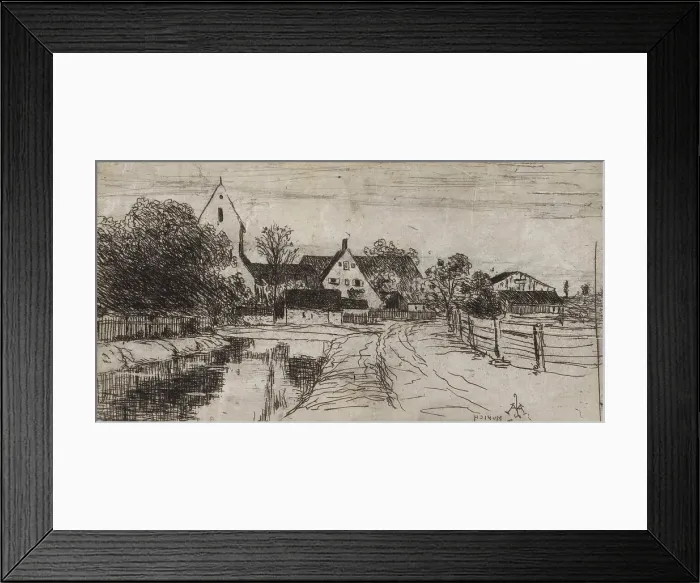 Framed Print : Canal, Munich, 1883. Creator: Lewis Henry Meakin Framed Print : Canal, Munich, 1883. Creator: Lewis Henry Meakin