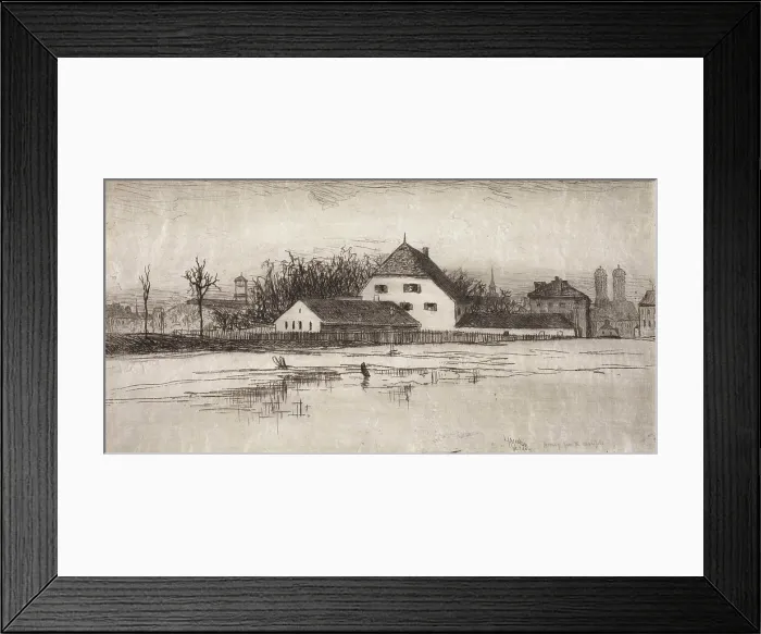 Framed Print : Munich from The Marsfeld, 1884. Creator: Lewis Henry Meakin Framed Print : Munich from The Marsfeld, 1884. Creator: Lewis Henry Meakin