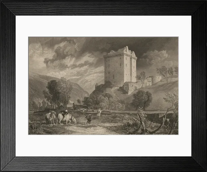Framed Print : Borthwick Castle, 1819. Creator: Henry Le Keux Framed Print : Borthwick Castle, 1819. Creator: Henry Le Keux