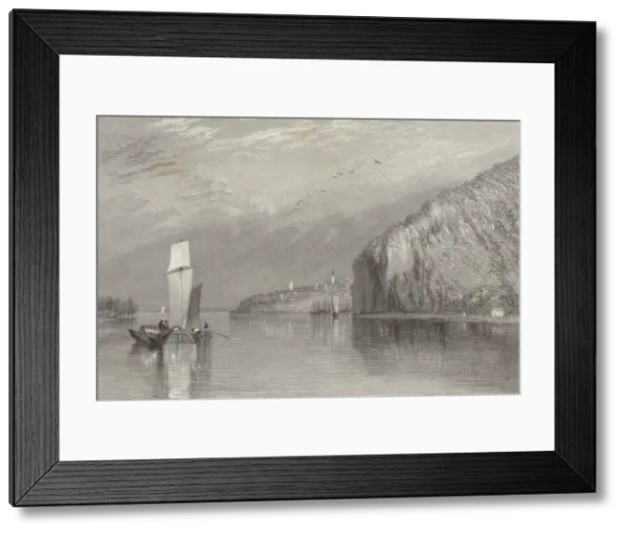 Framed Print : Coteaux de Mauves, 1833. Creator: JMW Turner Framed Print : Coteaux de Mauves, 1833. Creator: JMW Turner
